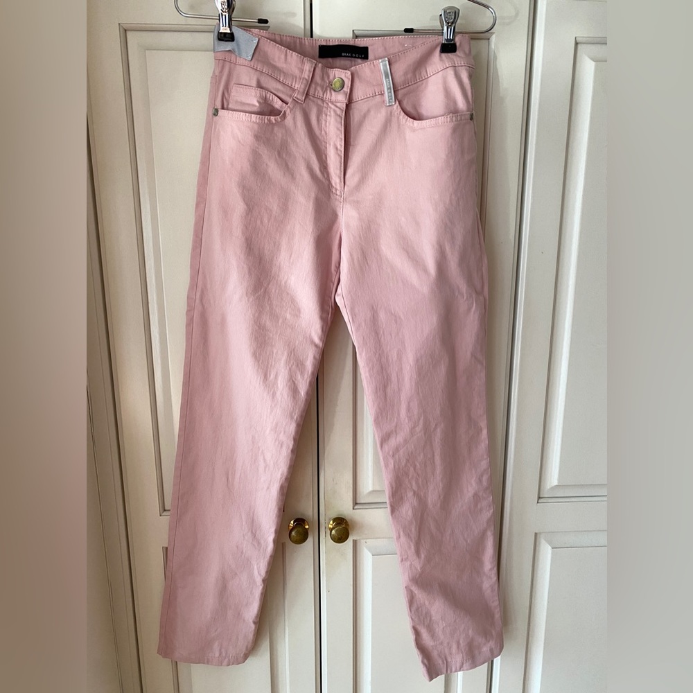 Brax Golf pink cotton blend Pants stretchy Women's XS 36 27" waist